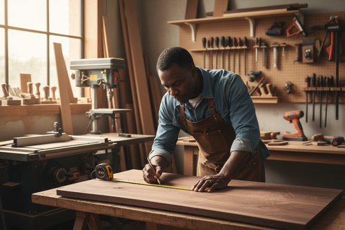 African Carpenter at Work